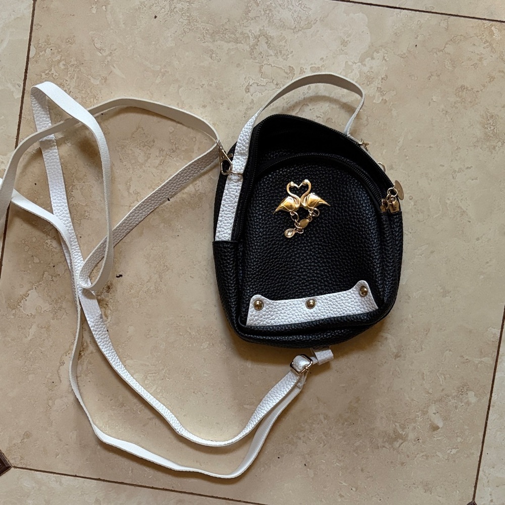 Stylish Black and White Crossbody Bag